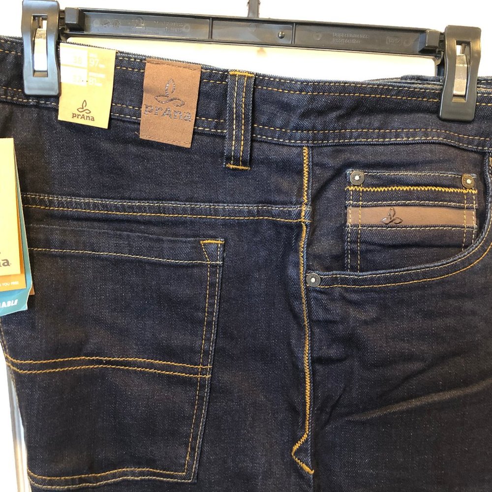 PrAna Mens Axiom Jean, Rinse Wash, 38/32, New